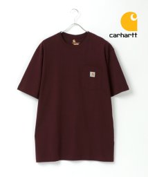 LAZAR(ラザル)/【Lazar】Carhartt/カーハート ビッグシルエット ポケット ロゴ 半袖 Tシャツ レディース メンズ 半袖Tシャツ オーバーサイズ/ワイン