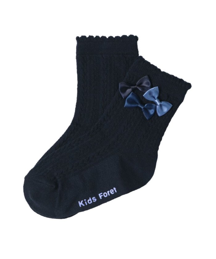 子供服 Kids Foret キッズフォーレ リボン付ソックス 靴下 14cm cm B817 キッズフォーレ Kids Foret Magaseek