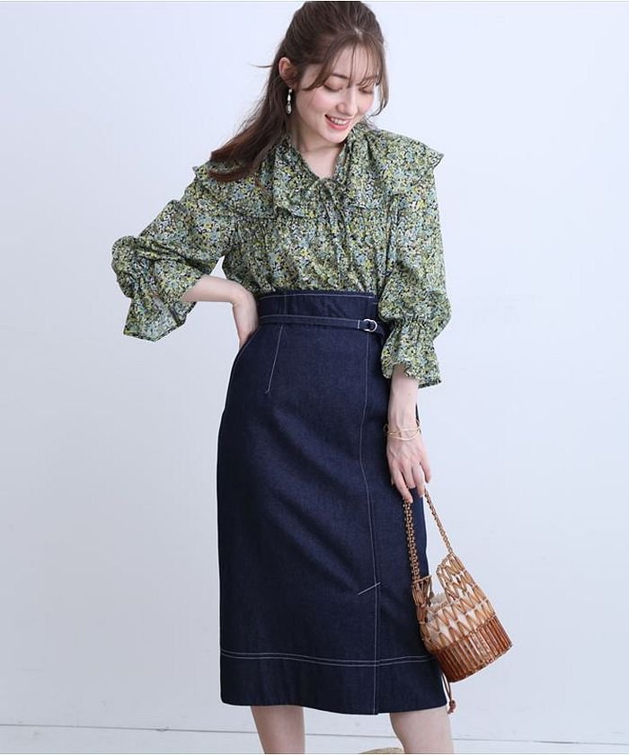 美人百花4月号掲載 ダブルリボン付タイトスカート アプワイザー リッシェ Apuweiser Riche Magaseek 美人百花4月号掲載 ダブルリボン付タイトスカート アプワイザー リッシェ Apuweiser Riche Magaseek