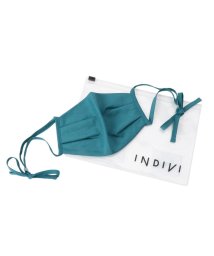 INDIVI(インディヴィ)/【抗ウィルス性】デザインマスク/ダークグリーン（623）