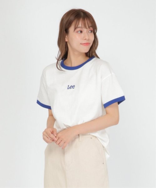 LBC(エルビーシー)/LEE リンガーミニロゴTシャツ/ブルー