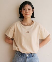 LBC(エルビーシー)/LEE リンガーミニロゴTシャツ/ブラウン
