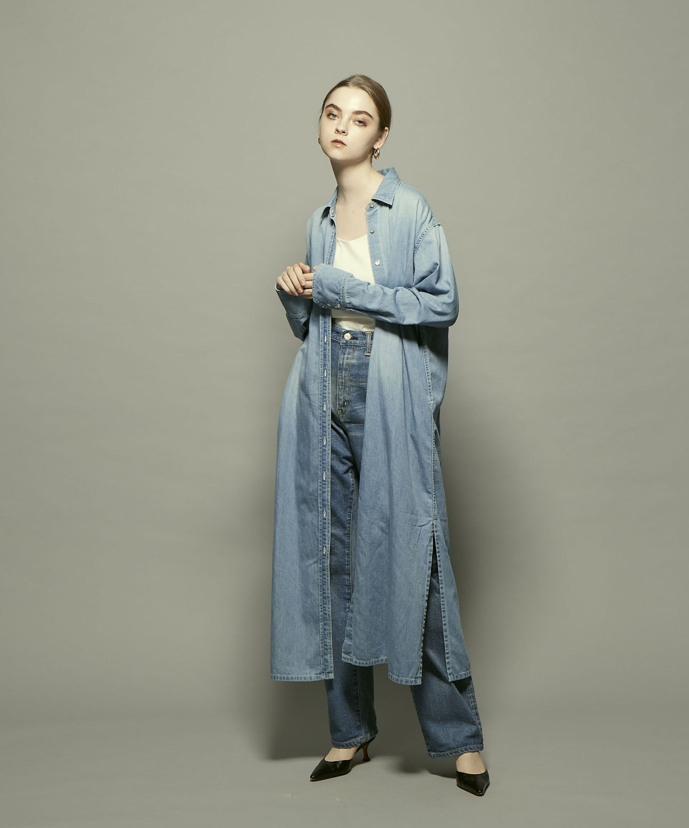 デニム ロングシャツ(503738678) | カルナ(KALNA) - MAGASEEK