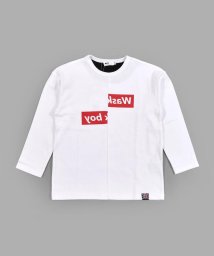WASK(ワスク)/切替 ガラパッチ ワイド 長袖Tシャツ(100~160cm)/ホワイト
