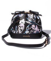 rienda(BAG)(リエンダ（バッグ）)/【rienda】GRAPHICALFL OWER PT　ショルダーお財布バッグ　R03－1－00105/BK