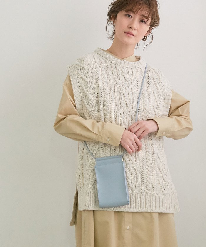 セール 綿混ケーブルニットベスト ロペピクニック Rope Picnic Magaseek