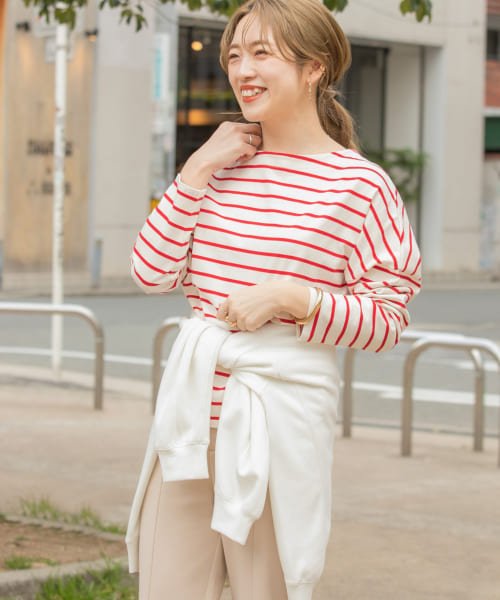 バスクボーダーロングtシャツ アイテムズ アーバンリサーチ レディース Items Urbanresearch Magaseek