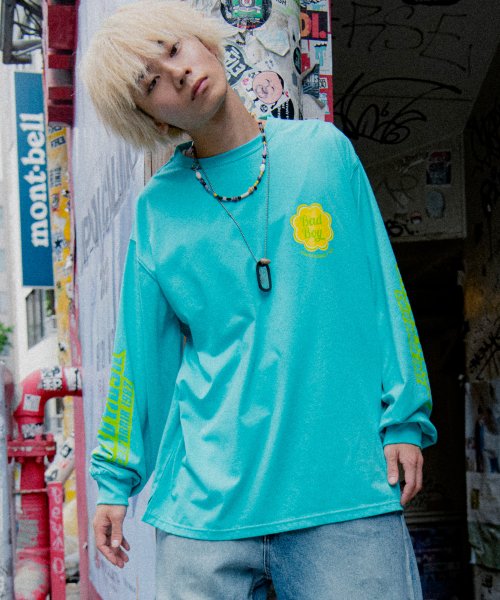 Tシャツ メンズ レディース 長袖 カットソー ロンt プリントt オーバーサイズ ビッグシルエット 綿100 ルーズ ストリート パロディ ロゴ ユニセック ロッキーモンロー Rocky Monroe Magaseek