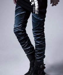 CIVARIZE(シヴァーライズ)/CIVARIZE【シヴァーライズ】立体加工ストレッチスキニーデニムパンツ/ブラック