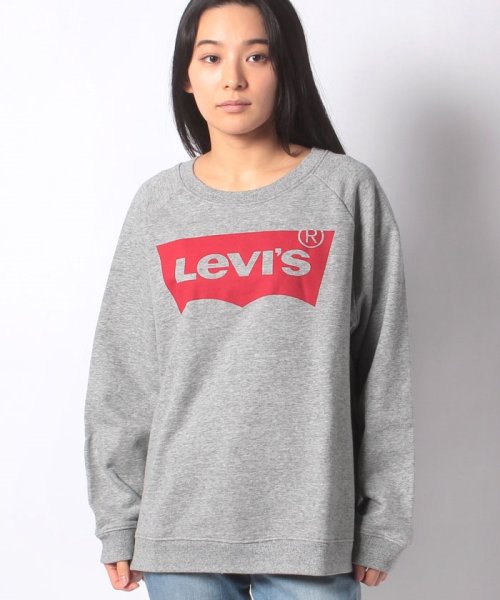 LEVI’S OUTLET(リーバイスアウトレット)/RELAXED GRAPHIC CREW FLEECE BATWING SMOK/グレー