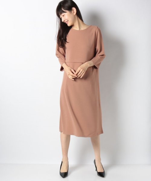 セール Noir ジョーゼットボートネックワンピース メルローズ クレール Melrose Claire Magaseek