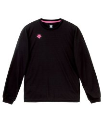 DESCENTE(デサント)/【VOLLEYBALL】ワンポイント長袖プラクティスシャツ/ブラック/ピンク系