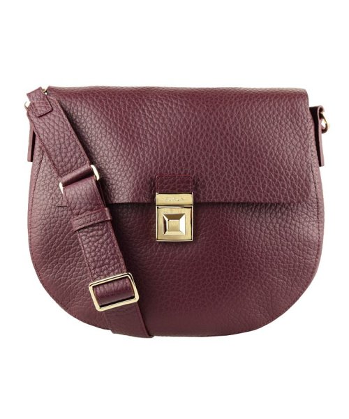 FURLA(フルラ)/【FURLA(フルラ)】FURLA フルラ Glenn SM Leather Saddle Bag/BURGUNDY