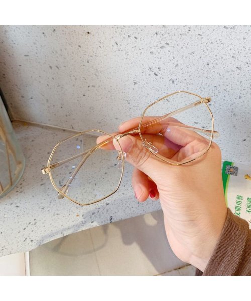 セール ブルーライトカット メガネ レディース 伊達メガネ レトロpc眼鏡 多角形フレーム おしゃれ めがね 変形レンズ 軽量 ファッショングラス ミニミニストア Miniministore Magaseek