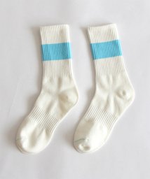 aimoha(aimoha（アイモハ）)/ライン靴下/ブルー