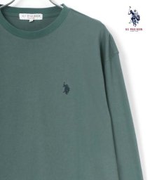 LAZAR(ラザル)/【Lazar】U.S. POLO ASSN./ユーエスポロアッスン 【別注】 ビッグシルエット ロゴ 刺繍 ワンポイント ロングスリーブTシャツ/ダークグリーン