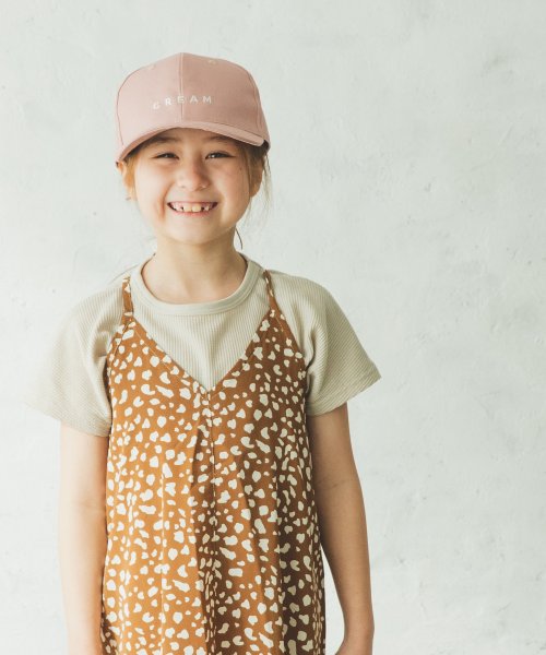さらサーマル リンクコーデ 2点セット 半袖 ワッフル Tシャツ キャミワンピース セット ドルマンスリーブ 総柄 花柄 ドット ワンピース セットアイテ ペアマノン Pairmanon Magaseek