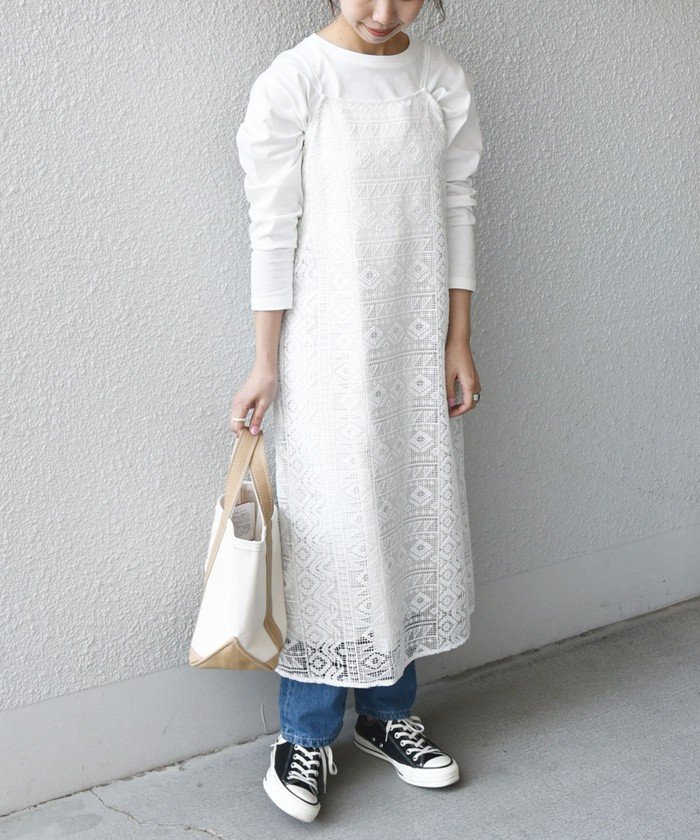 Ships Any デコール レース ロング キャミワンピース シップス エニィ ウィメンズ Ships Any Womens Magaseek