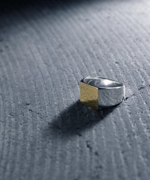 MAISON mou(メゾンムー)/【YArKA/ヤーカ】rectangle plain ring[reck3]/プレーン四角リング[レック3]/シルバー系1