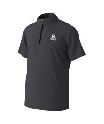 le coq sportif (ルコックスポルティフ)/ハーフジップ半袖シャツ/ブラック系