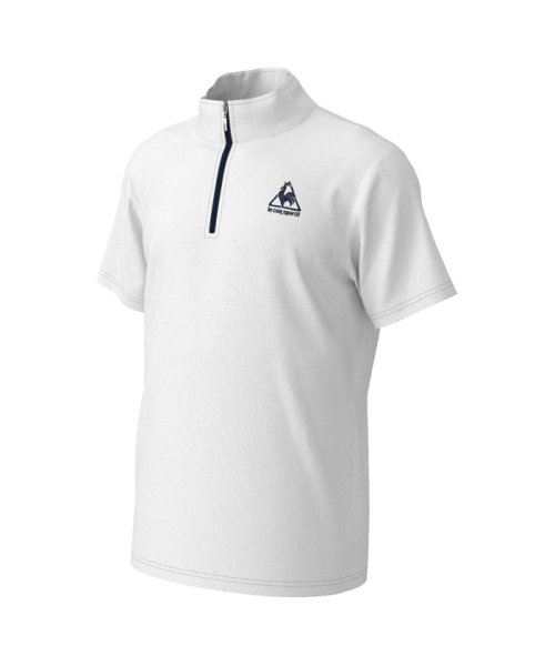 le coq sportif (ルコックスポルティフ)/ハーフジップ半袖シャツ/ホワイト系 