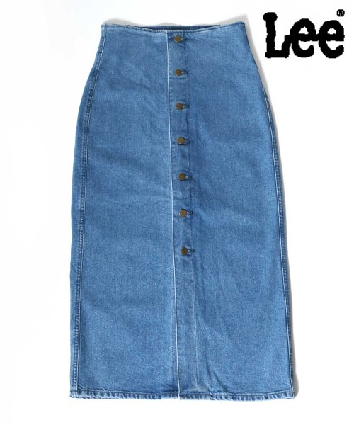 salong hameu(salong hameu)/【Salong hameu】Lee◆FRONT BUTTON SKIRT/フロントボタンデニムスカート/ブルー