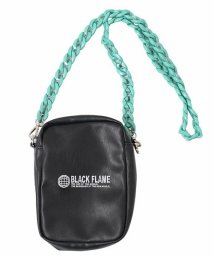 SB Select(エスビーセレクト)/BLACK FLAME【ブラックフレイム】ロゴ刺繍入りチェーンショルダーバッグ/グリーン
