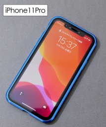 ninon(ニノン)/【iPhone12 /12 mini /12 pro max対応】【覗き見防止】強化ガラスのマグネットアイフォンケース　iPhone11&11Pro&11Pro/ブルー系1
