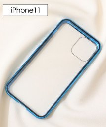 ninon(ニノン)/【iPhone12 /12 mini /12 pro max対応】強化ガラスの全面保護マグネットアイフォンケース　iPhone11&11Pro&11ProMax/ブルー