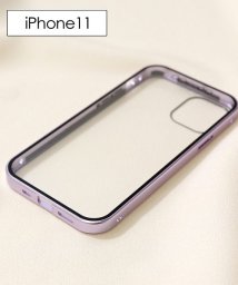ninon(ニノン)/【iPhone12 /12 mini /12 pro max対応】強化ガラスの全面保護マグネットアイフォンケース　iPhone11&11Pro&11ProMax/パープル