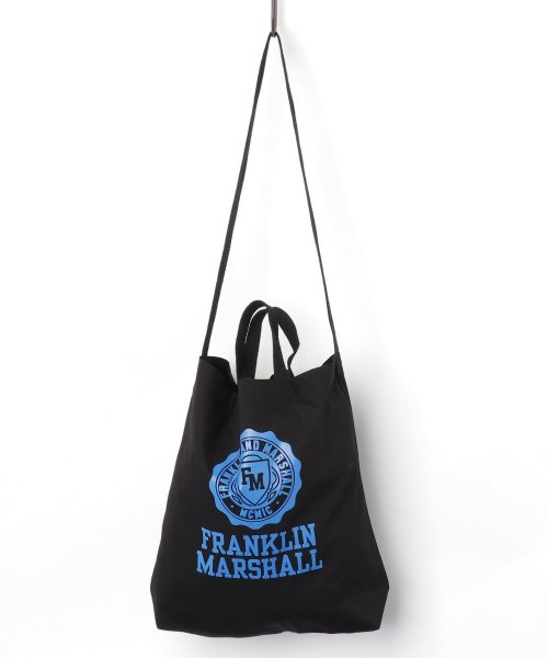 MAISON mou(メゾンムー)/【FRANKLIN & MARSHALL/フランクリンマーシャル】Cotton canvas Embrem Print Tote/ブラック系2