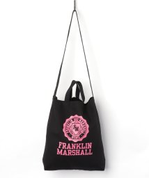 MAISON mou(メゾンムー)/【FRANKLIN & MARSHALL/フランクリンマーシャル】Cotton canvas Embrem Print Tote/ブラック系3