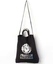 MAISON mou(メゾンムー)/【FRANKLIN & MARSHALL/フランクリンマーシャル】Cotton canvas Embrem Print Tote/ブラック