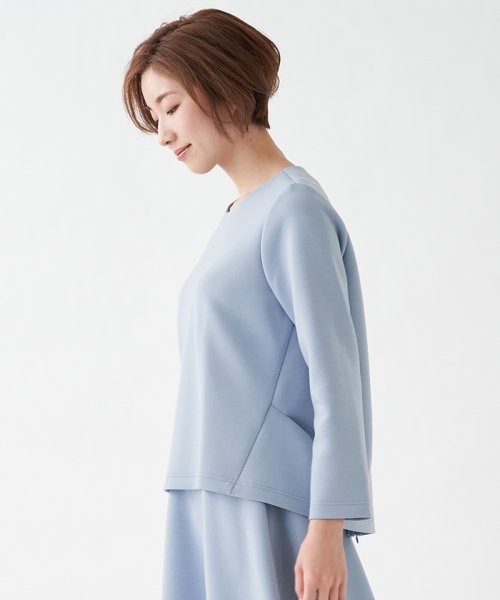 en recre(アン レクレ　)/【セットアップ対応商品】【chouette】ボックスシルエットカットソー/ブルー系