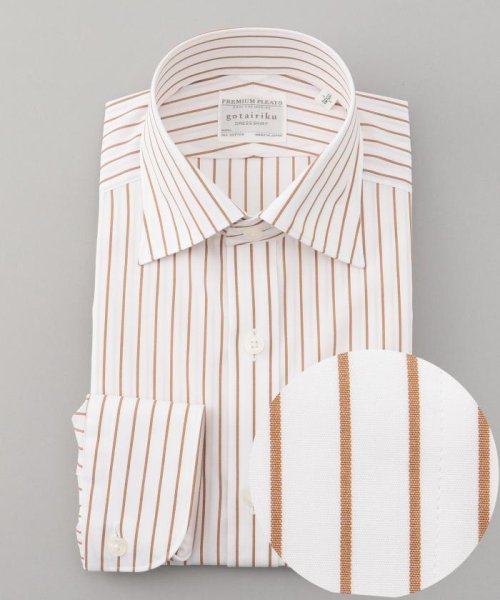 定番 Premiumpleats ブラウンストライプ セミワイド シャツ メンズファッション 阪急百貨店公式通販 阪急 Men S Online Store 定番 Premiumpleats ブラウンストライプ セミワイド シャツ メンズファッション 阪急百貨店公式通販 阪急 Men S Online Store