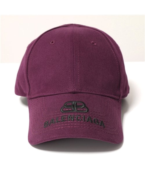 BALENCIAGA(バレンシアガ)/【BALENCIAGA(バレンシアガ)】577548 410B2 5060 HAT BB VISOR CAP ロゴ刺繍 ベースボールキャップ 帽子 メンズ/ワイン