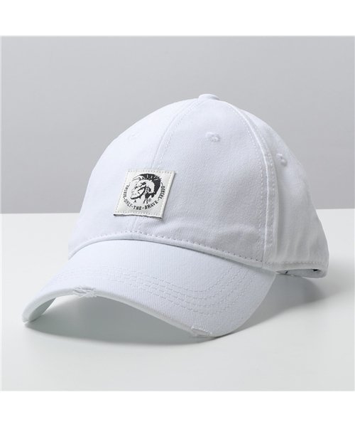 DIESEL(ディーゼル)/【DIESEL(ディーゼル)】00SHHZ 0NAUI CONDI－MAX ベースボールキャップ 帽子 ダメージ加工 100 メンズ/ホワイト