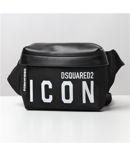 DSQUARED2(ディースクエアード)/【DSQUARED2(ディースクエアード)】BBW0021 11703199 ICON アイコン ベルトバッグ ボディバッグ M063/NERO+BIANCO /ブラック