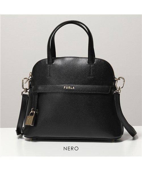 FURLA(フルラ)/【Furla(フルラ)】BAHUFPI ARE000 PIPER S DOME  パイパー レザー ハンドバッグ ショルダーバッグ 鞄 レディース/NERO