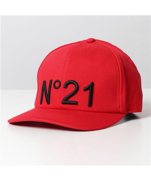 N°21(ヌメロ ヴェントゥーノ)/【N°21(ヌメロヴェントゥーノ)】7100 6945 4365 コットン ベースボールキャップ 帽子 立体ロゴ刺繍 メンズ/RED