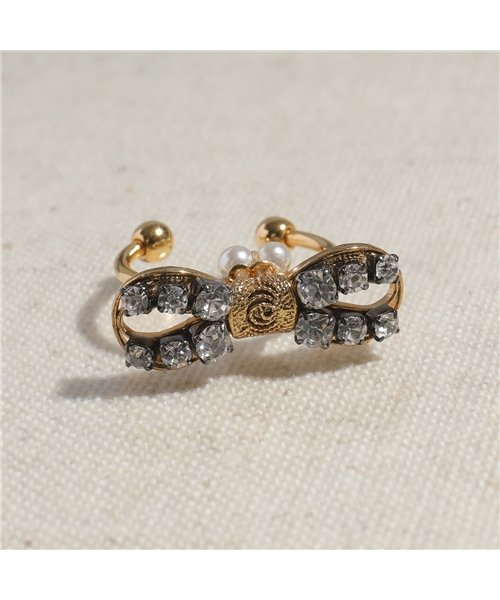 セール Rada ラダ Art M 3616 リング 指輪 リボン ビジュー パール Gold Antique レディース ラダ Rada Magaseek