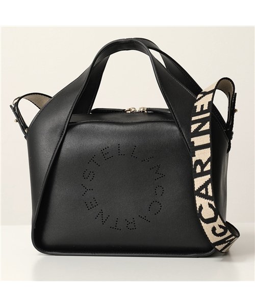 Stella McCartney(ステラマッカートニー)/【STELLA McCARTNEY(ステラマッカートニー)】700139 W8542 MEDIUM TOTE BAG ショルダーバッグ ジャガードロゴベルト パ/ブラック