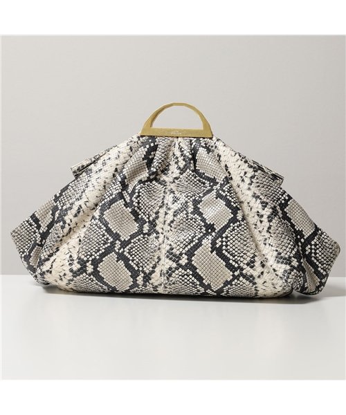 BALENCIAGA コレクションライン パイソン クラッチバッグ とがっ