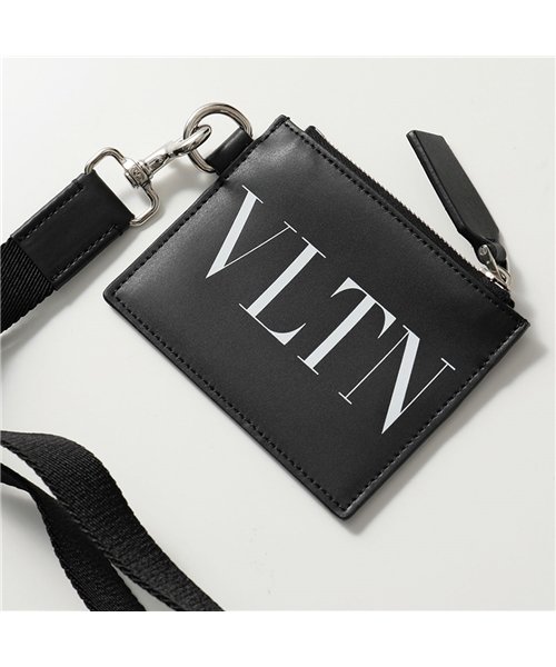 VALENTINO(ヴァレンティノ)/【VALENTINO(ヴァレンティノ)】UY2P0R10JBS VLTN ネック カードケース コインパース 小銭入れ レザー パスケース 0NO/ブラック フ/ブラック