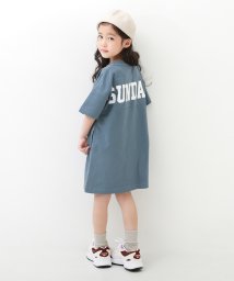 devirock/STANDARD バックロゴプリント 半袖ワンピース 子供服 キッズ 女の子 半袖ワンピース ノースリーブワンピース ワンピース /503803285