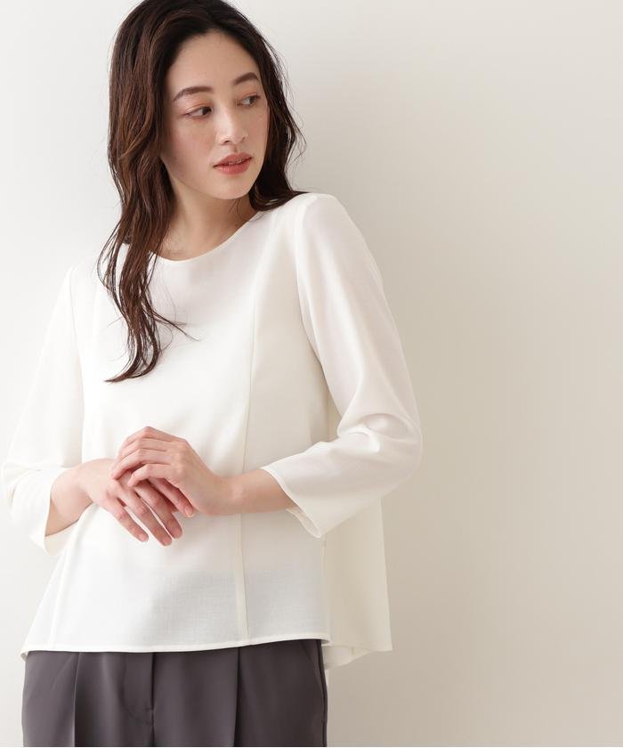 洗える パネルフレアブラウス ナチュラルビューティーベーシック Natural Beauty Basic Magaseek