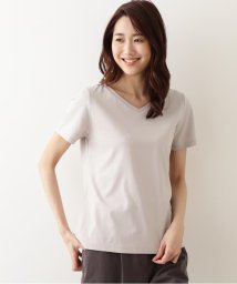 NATURAL BEAUTY BASIC(ナチュラルビューティーベーシック)/オーガニックコットン ベーシックTシャツV/グレージュ3