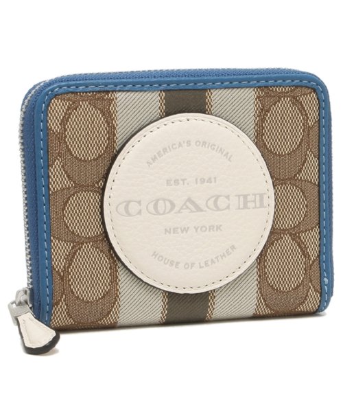 コーチ 二つ折り財布 アウトレット シグネチャー ジャガード ミニ財布 ベージュ ブルー レディース Coach 2637 Svr1v コーチ Coach Magaseek コーチ 二つ折り財布 アウトレット シグネチャー ジャガード ミニ財布 ベージュ ブルー レディース Coach 2637 Svr1v コーチ Coach Magaseek