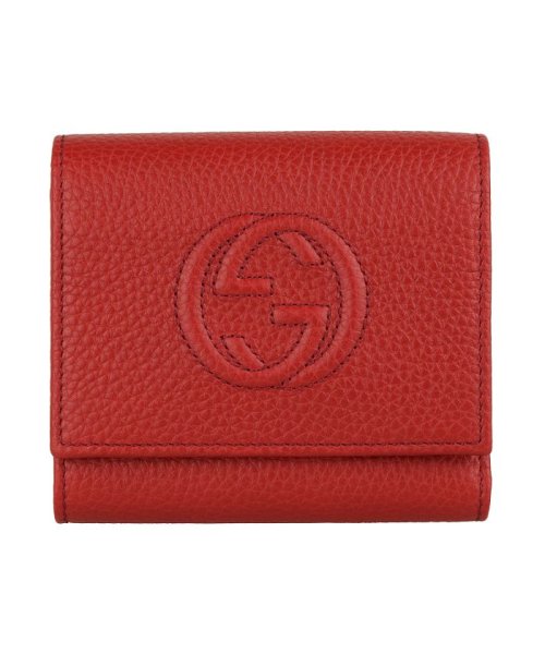 GUCCI(グッチ)/【GUCCI(グッチ)】GUCCI グッチ 三つ折り 財布 SOHO 598207a7m0g6523zz/レッド