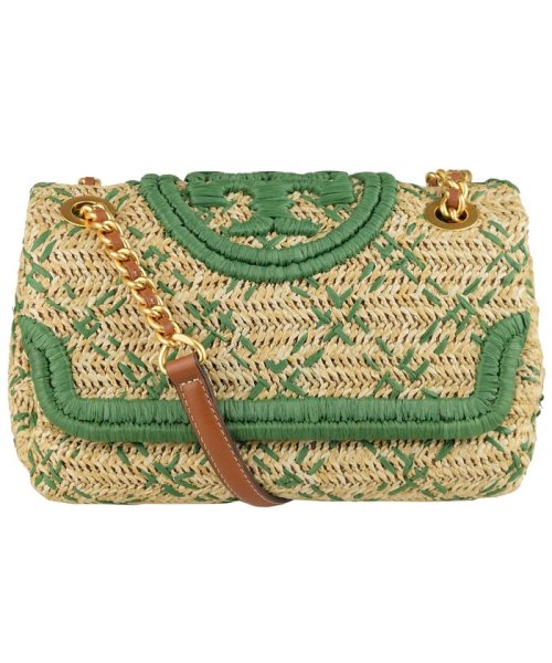 TORY BURCH(トリーバーチ)/【Tory Burch(トリーバーチ)】TORYBURCH トリーバーチ FLEMING SHOULDER /ナチュラル×グリーン